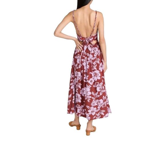 Free People The Perfect Sundress in Watermelon Combo Floral Maxi Red NWT SIZE M - Picture 2 of 13
